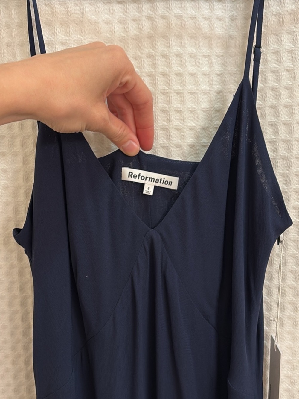 NWT Reformation Navy Blue Pyper Dress